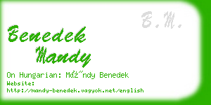 benedek mandy business card